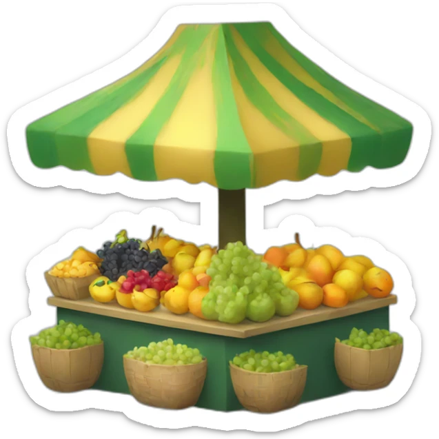 Tiny fruit stand sticker