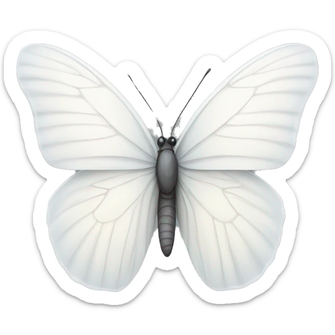 white butterfly sticker