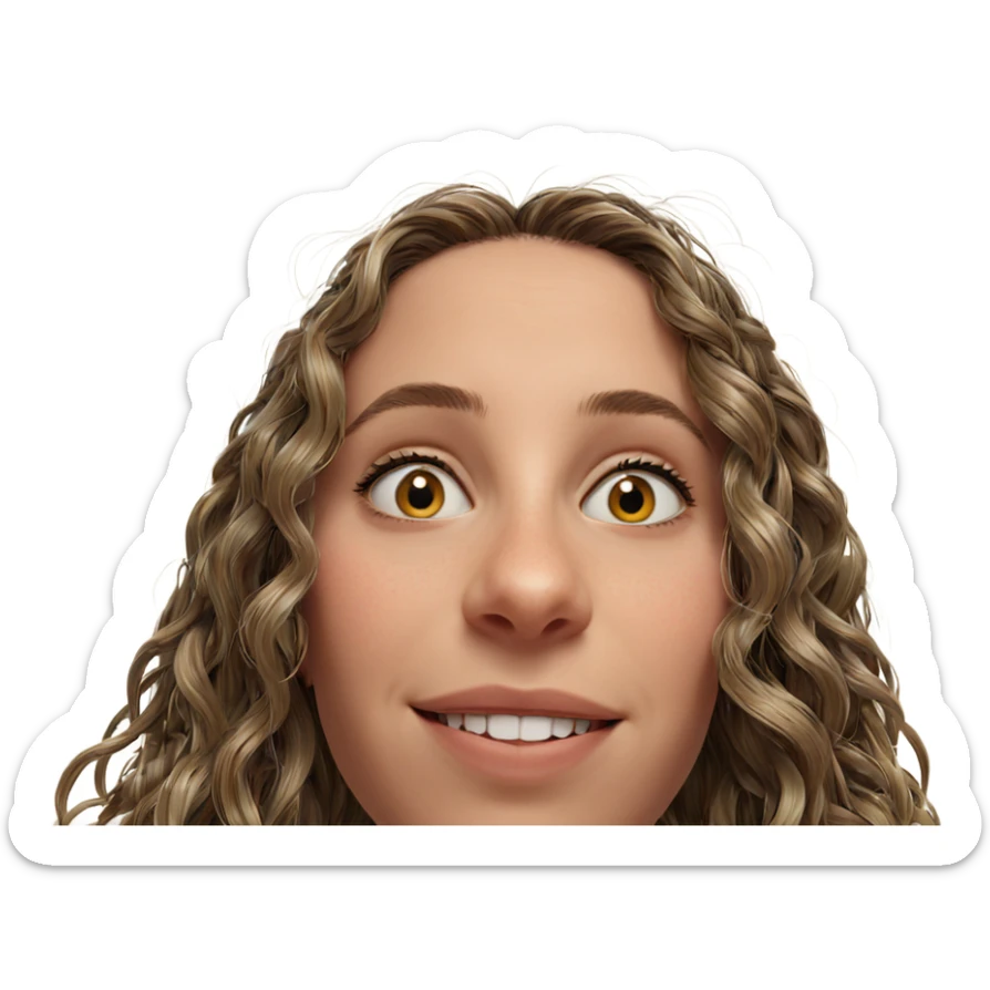 smiling girl portrait closeup sticker