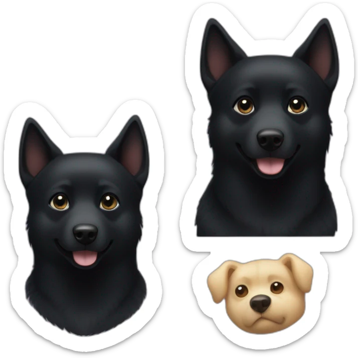 black schipperke that only have black short hair and who wears a bmw sign on his neck  sticker