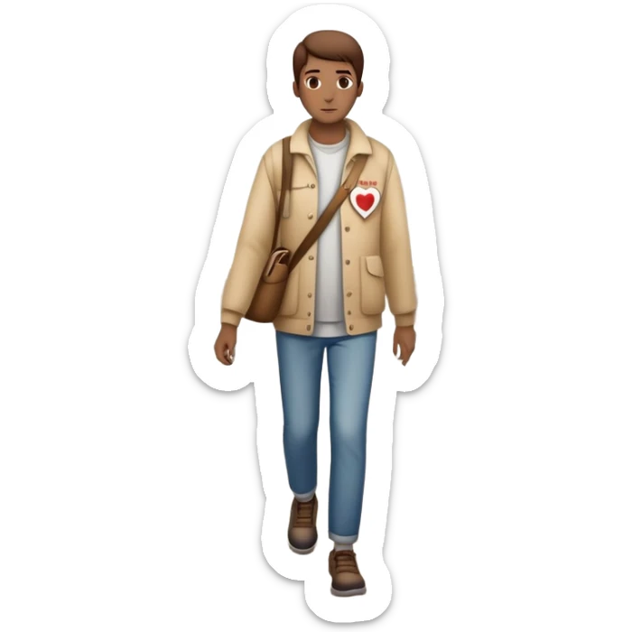 The image shows a person across a foggy bridge, a personal journey, emotional tones. In their hands, they carry symbolic tools labeled “Compassion” and “Forgiveness,” suggesting healing after emotional pain-- hearts sticker