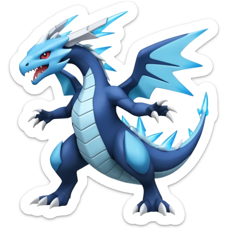 Inteleon-Amaura-Salamence-Zekrom-Pokémon-fusion (full body) sticker