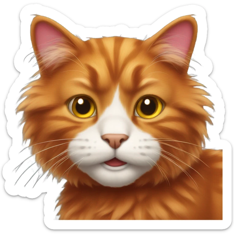 Red cat sticker