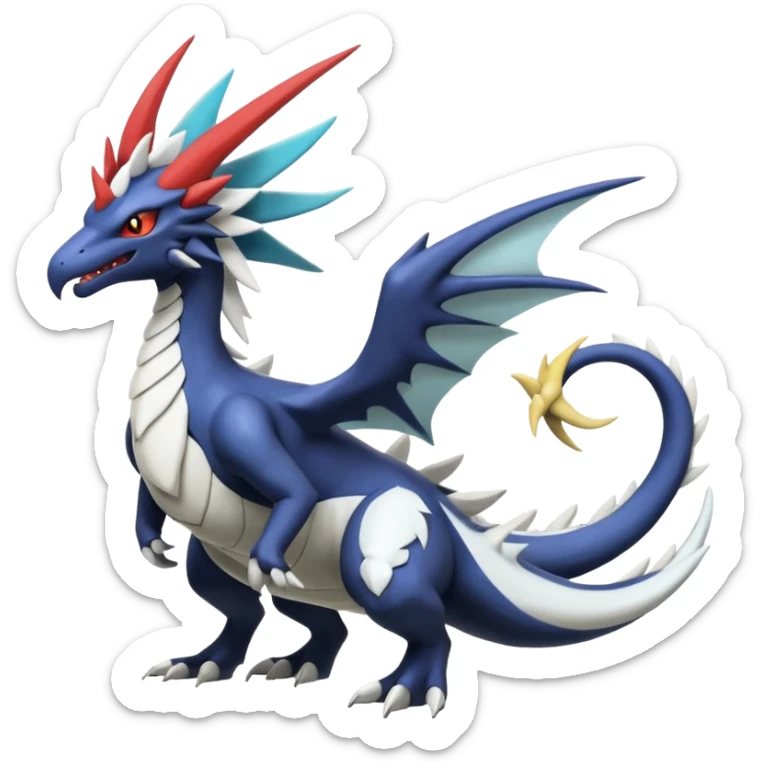 Silvally-Nargacuga-Latios-Reshiram-Giratina-Salandit-Pokémon-Fakémon-fusion-animal-hybrid-creature sticker