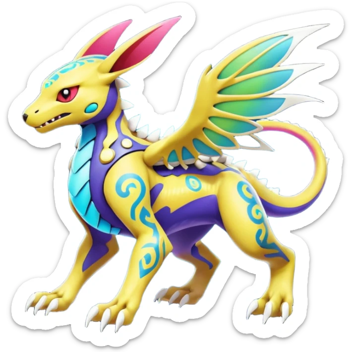 Fakémon-Pokémon-Spectrobes-Digimon-animal-fantasy-hybrid-creature  sticker