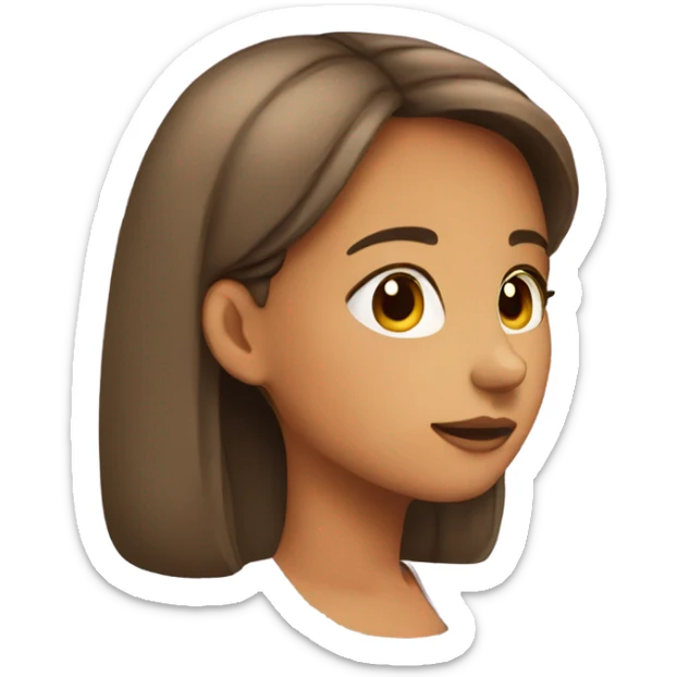 Girl side profile sticker