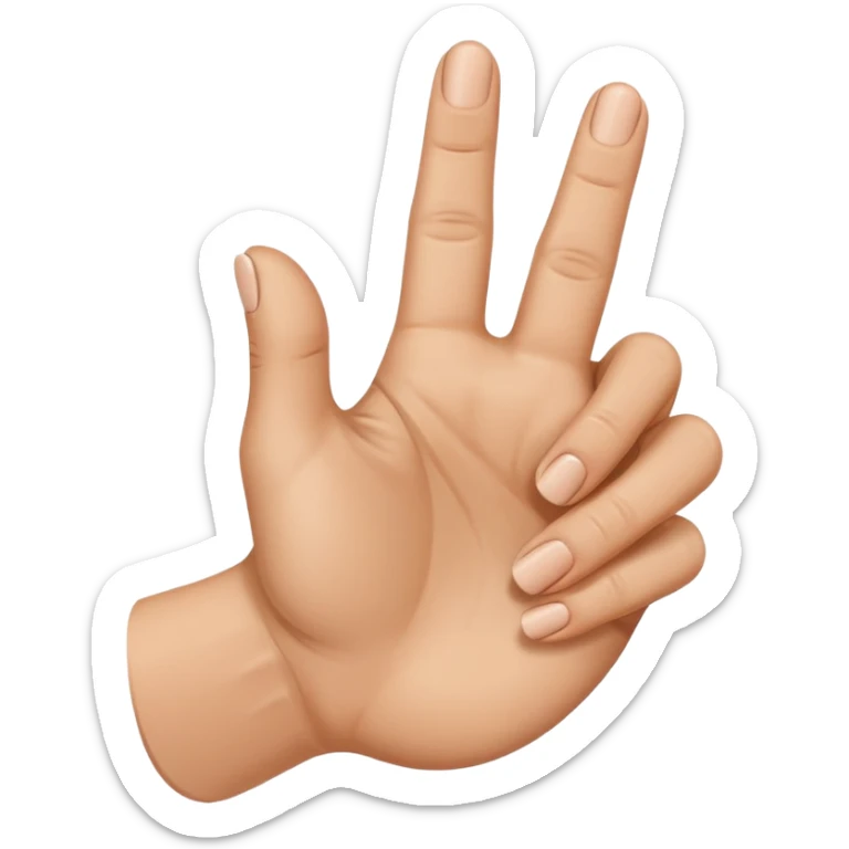 I want an emoji that looks like these👌🏻🤏🏻but i want that the the middle vinger touches the tumb and the other vingers dont. Can you do the Oke sign but than with de middle vinger sticker