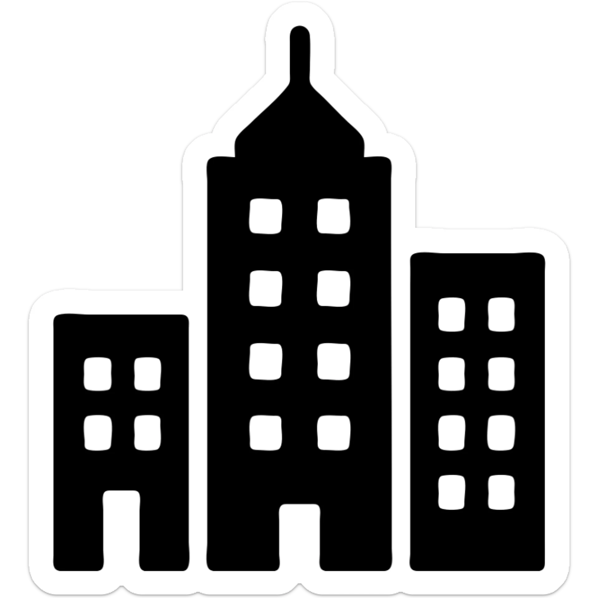 городская архитектура здания высотки sticker