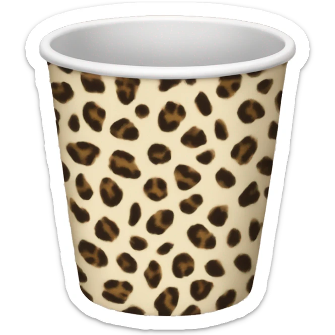 leopard print cup sticker