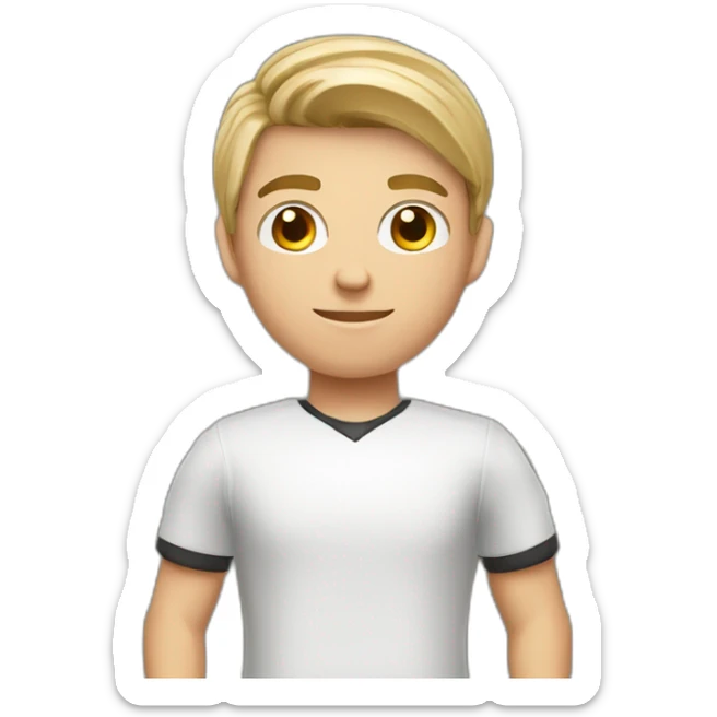 White american male high schooler teen modern sporting tactical grip sticker