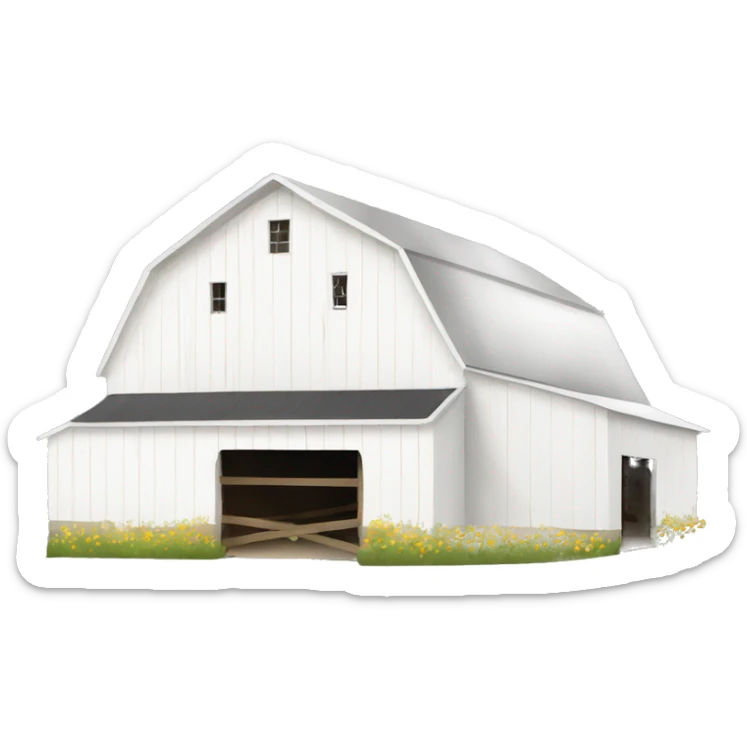 a white barn sticker
