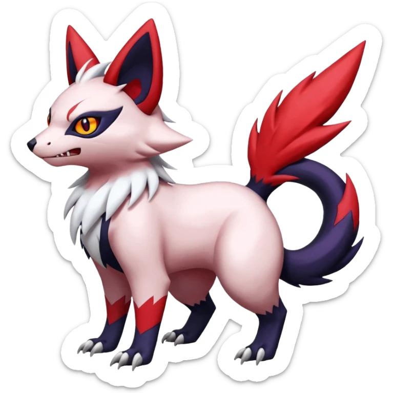 Nargacuga-Noibat-Zangoose-Litten-Torracat-fusion-Fakemon-Pokémon-creature  sticker