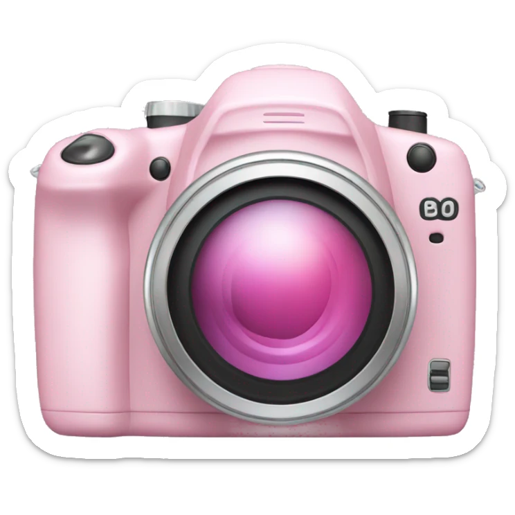 Pastel pink digital camera sticker