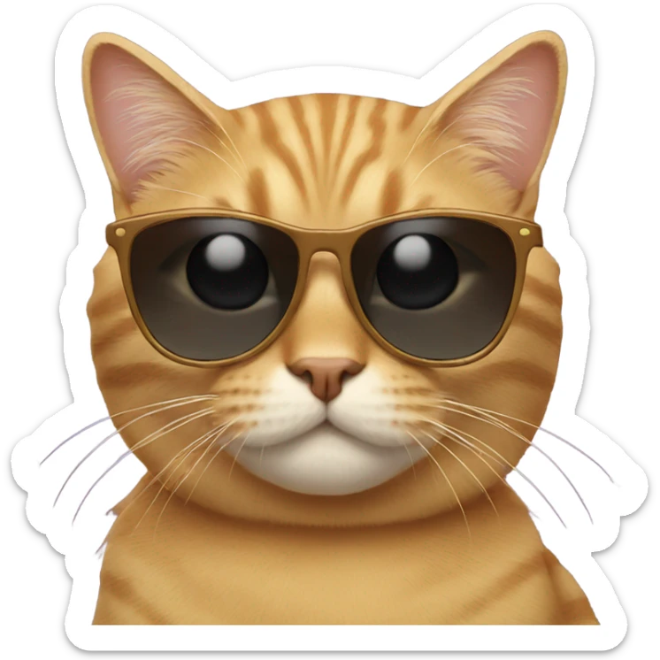 Cat with sunglasses sticker