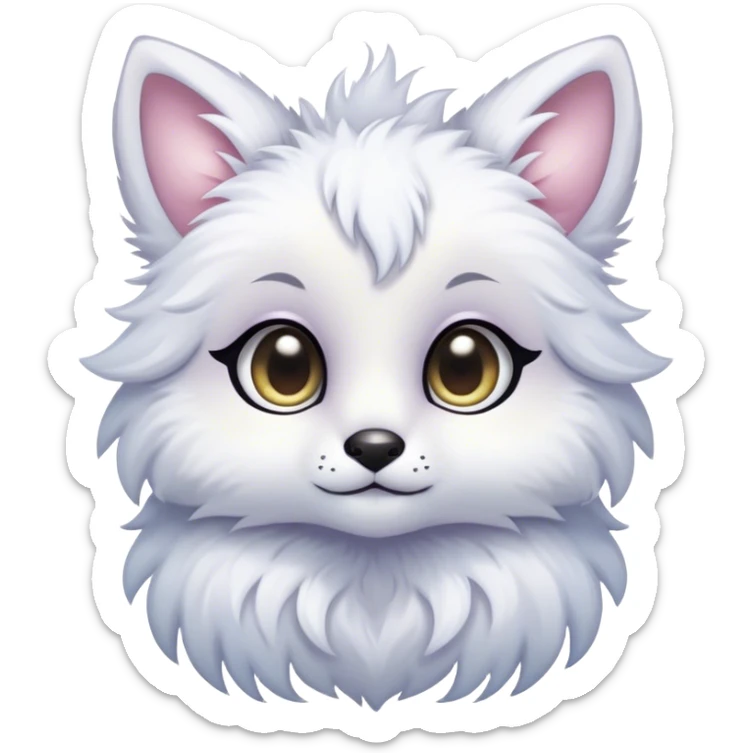 Kawaii bright fantasy ethereal anthro fursona animal sticker