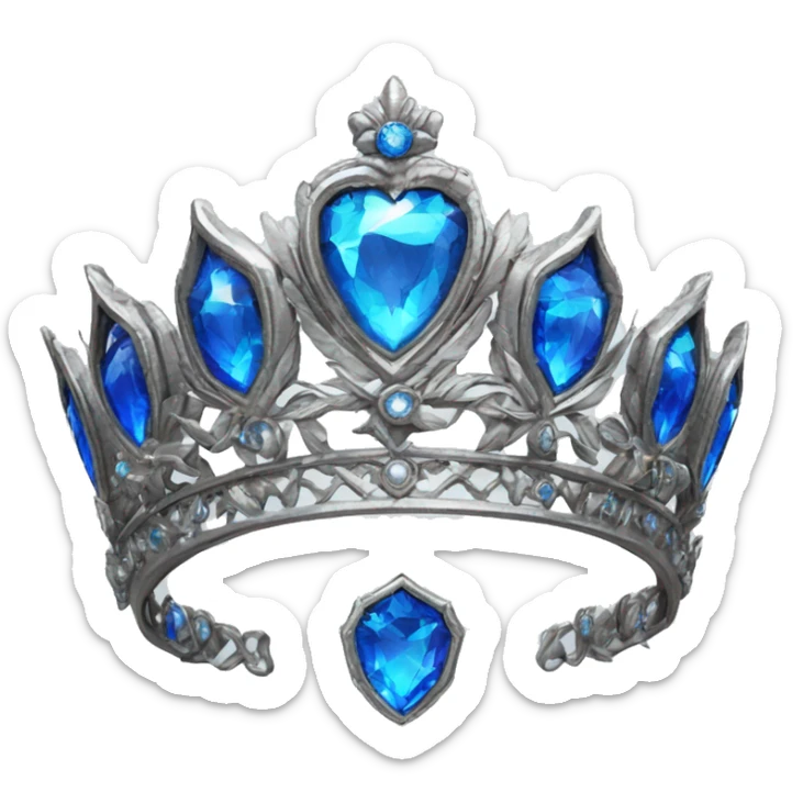 The Ravenclaw Diadem is a tiara-like object with, made of gleaming silver and set with glittering blue gem. It is enchanted and round piece emoji  sticker