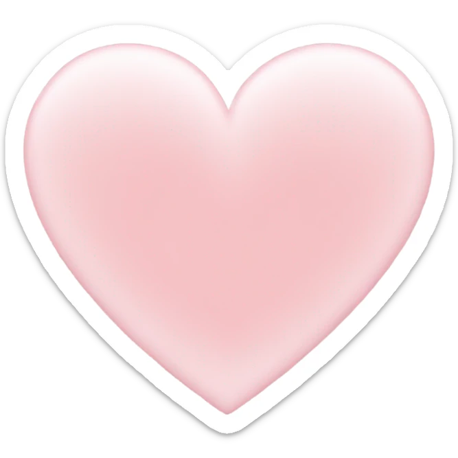 pastel pink heart sticker