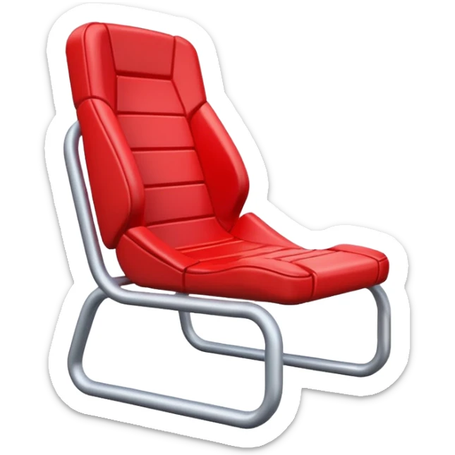 Generate an Airbnb category syle icon of a broken football seat sticker