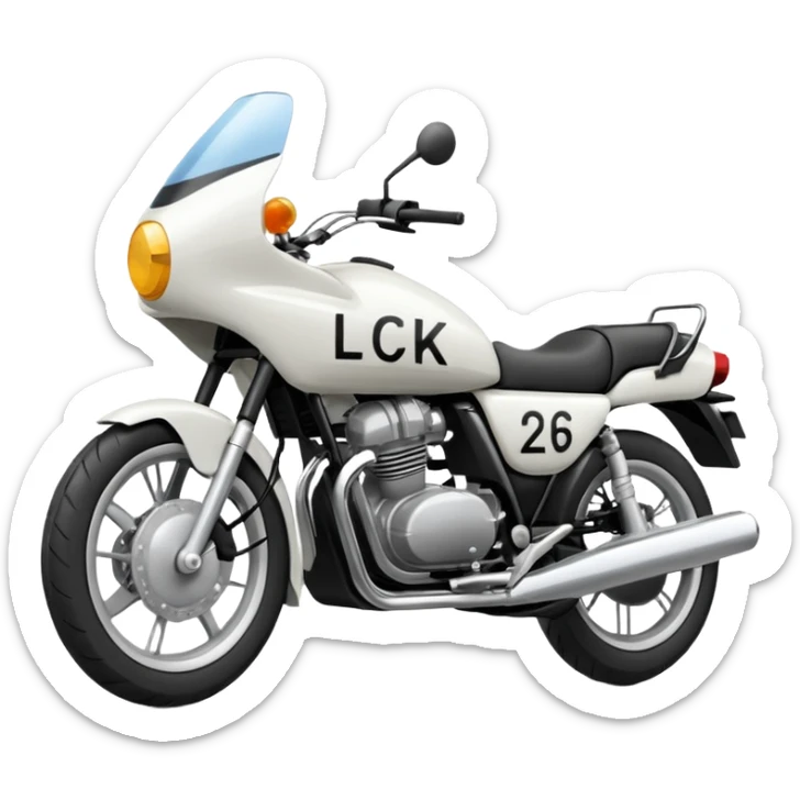 crea un emoji de una matrícula europea de moto con los números 2706 y las letras LRK  sticker
