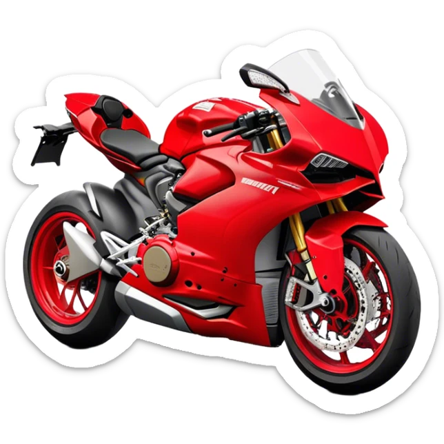 Ducati Panigale (Sportbike) - Ducati Panigale V4 (Model Year: 2022) (Iconic colour: Red) sticker
