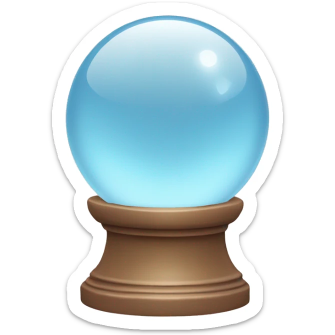 a crystal ball emoji with baby pink and baby blue colors sticker
