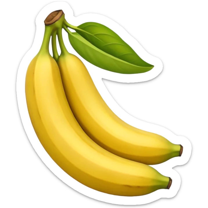 Crear un emoticón que tenga que ver con una variedad de Cambures , y que la paleta de colores sea la siguiente: Rojo Carmín, Amarillo, Amarillo Crema y Verde Pasto sticker