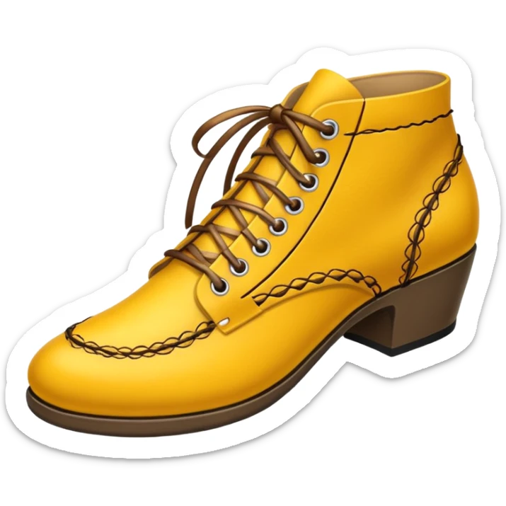 yellow shoe sticker