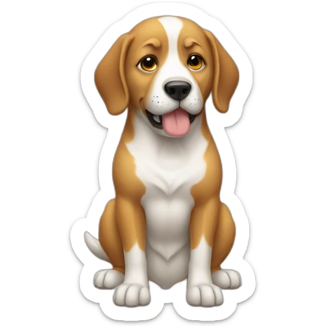 Dog praying sticker