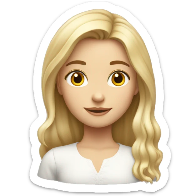 
The girl is fair-haired, with natural Russian coloring in relief. Gray eyes, raised blond coloring. Chest length hair sticker