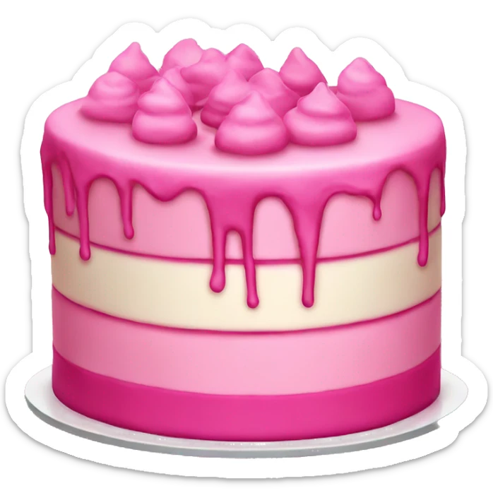 Pink cake sticker