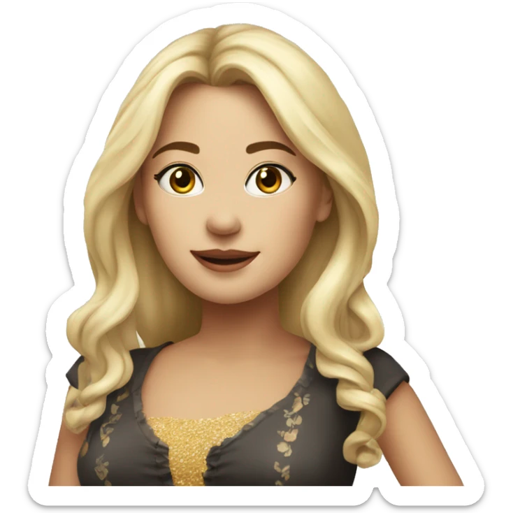 a beautiful girl dressed to go to bon entendeur concert sticker