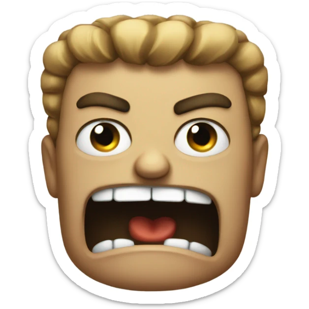 Angry square sticker