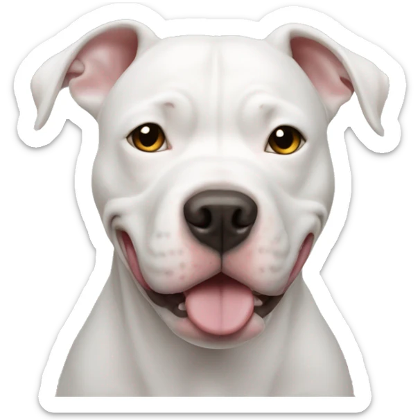 White Pitbull sticker