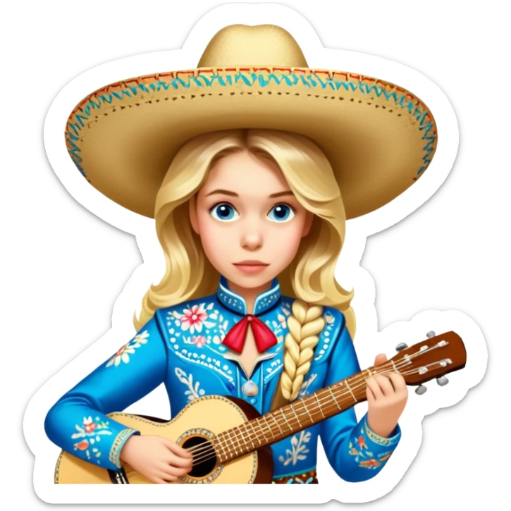 Mariachi Guitarist sticker