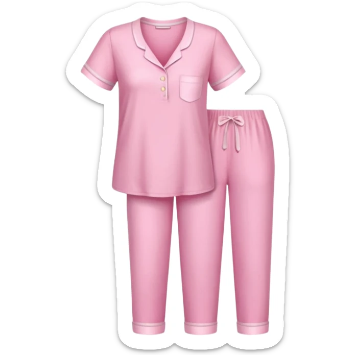 only a pink blouse and pants pijama without a girl, straightened up. Without any person sticker