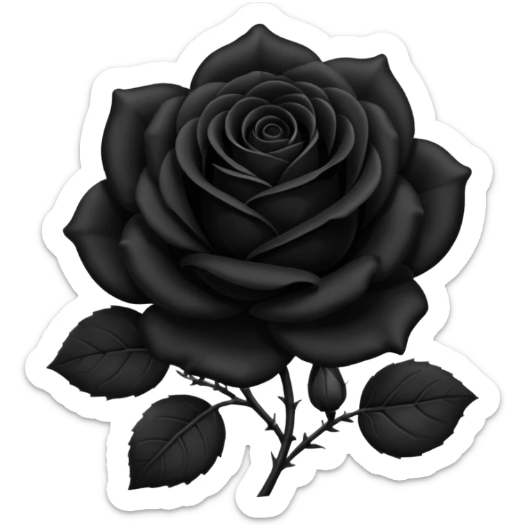 Rosa negra sticker