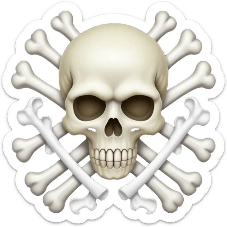 a poisonous cloud of gas, dark swamp color, with an image of a skull and two crossed bones behind the skull sticker
