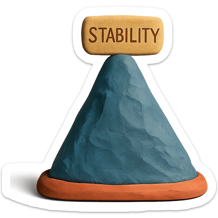 stability mountain with a strong base sticker