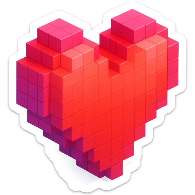 Heart sticker