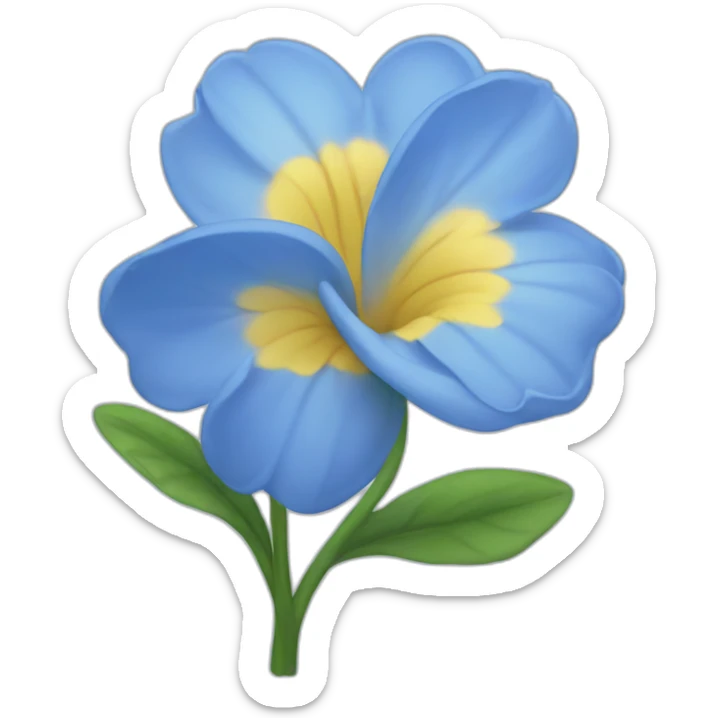 blue flower sticker