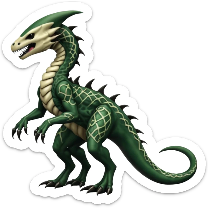  Venom-Marowak-Salandit-Xenomorph-hybrid-fantasy-creature (full body) with patterns sticker