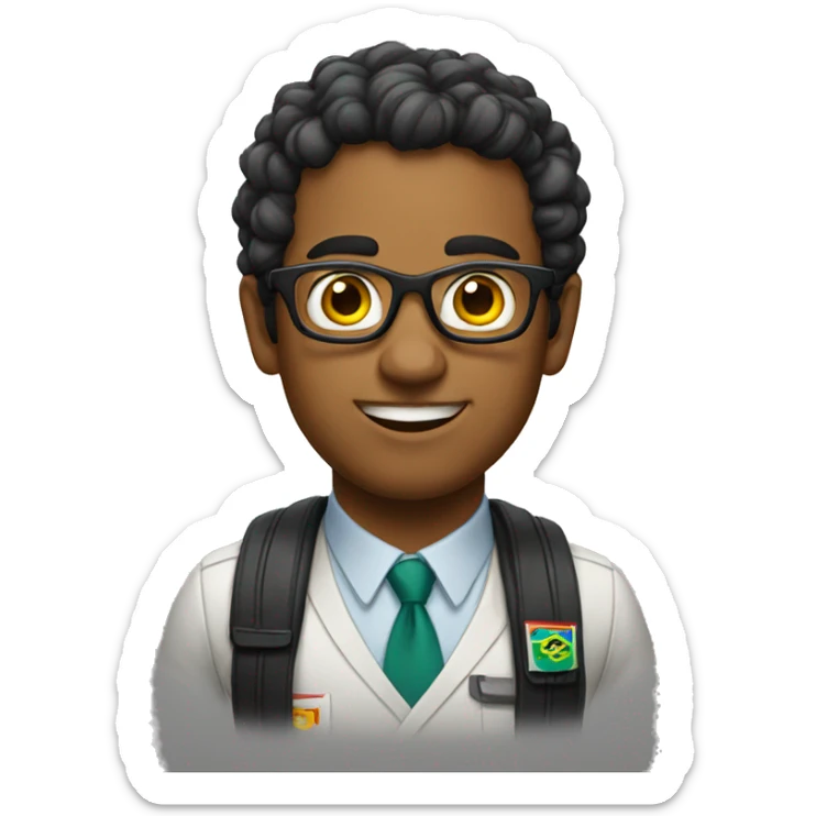 brazilian nerd sticker