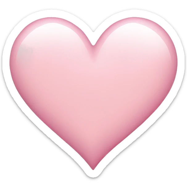light pink heart  sticker