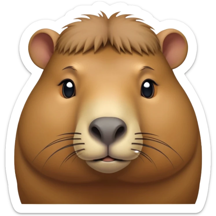 cinematic-noble-capybara-portrait-emoji,-poised-and-serene,-with-a-robust,-rounded-build-and-a-distinctly-capybara-head-featuring-a-broad,-slightly-flattened-face,-short-snout-and-small,-rounded-ears,-covered-in-soft,-earthy-fur sticker