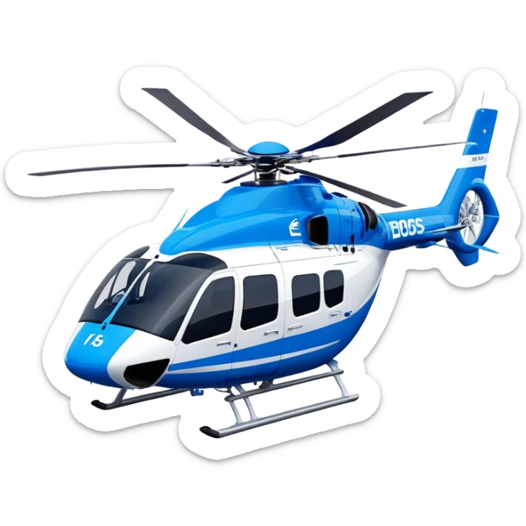 Eurocopter EC135 - Airbus Helicopters (Model Year: 2020) (Iconic colour: Blue and white) sticker
