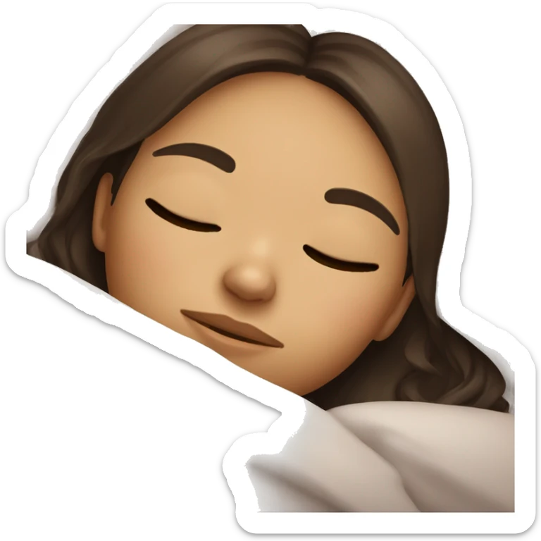 brunette girl sleeping sticker