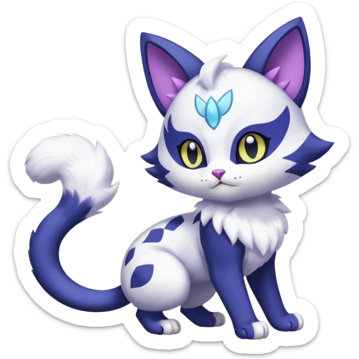 Gatomon-Liepard-Meowstic-Meicoomon-hybrid-fusion, full body sticker