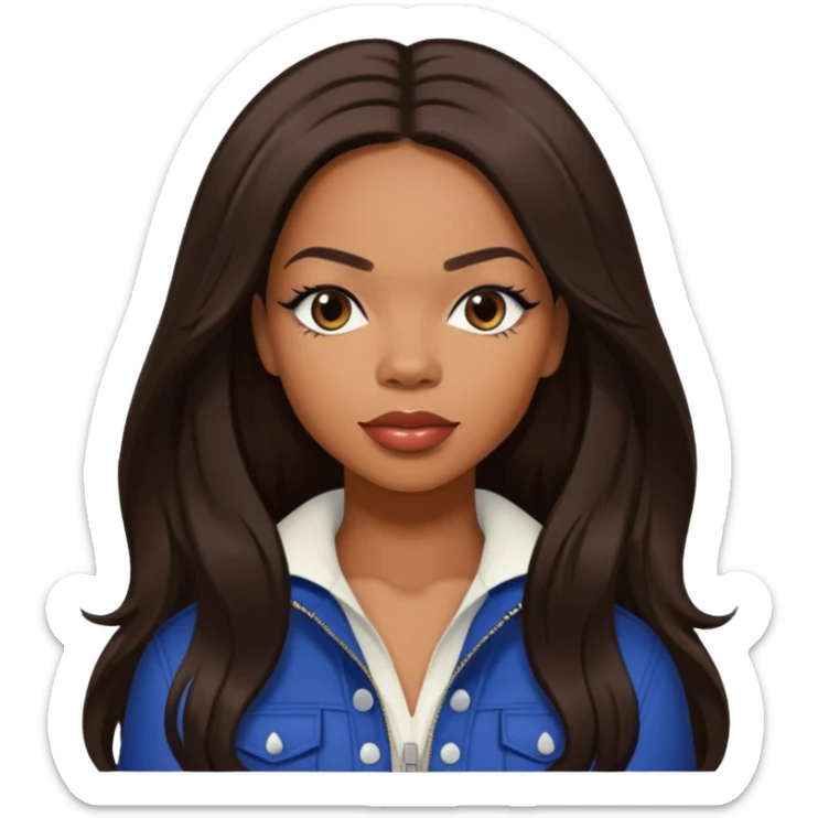 Tenitra Michelle Williams, R&B Singer from Destiny's Child with long dark brown hair, medium dark skin sticker