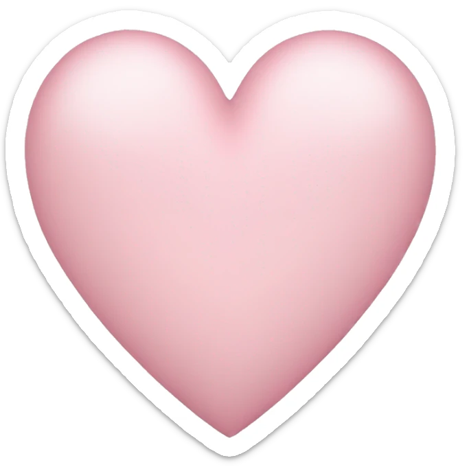 light pink heart sticker