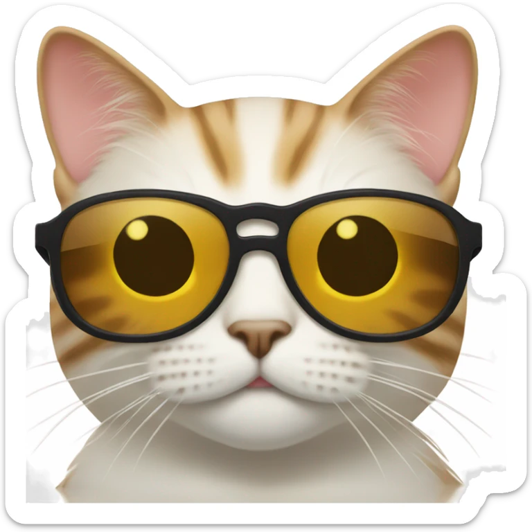 Cat with sunglasses sticker